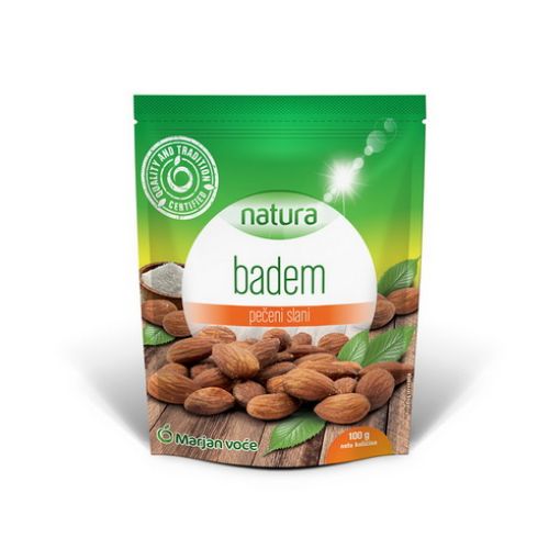 Slika NATURA BADEM PEČENI SLANI 100 g