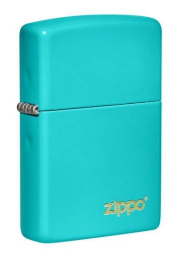 Slika ZIPPO UPALJAČ Classic Flat Turquoise Logo 49454zl