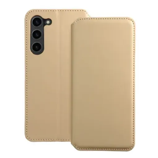 Slika TORBICA DUAL POCKET BOOK SAMSUNG S23 gold