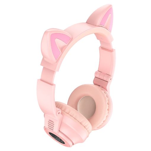 Slika HF BLUETOOTH BOROFONE BO18 CAT EAR pink