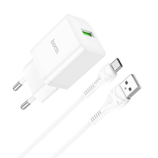 Slika K.P. HOCO N26 MAXIM SINGLE PORT QC3.0 USB - TYPE C white