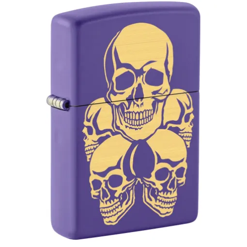 Slika ZIPPO UPALJAČ Skulls Purple Matte 48783