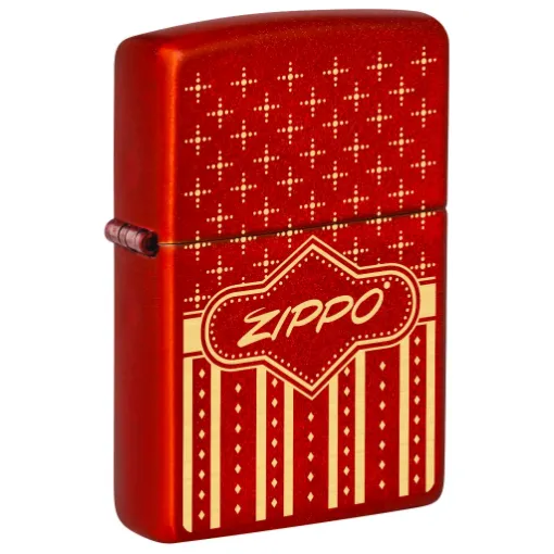 Slika ZIPPO UPALJAČ Elegant pattern Metallic Red 48785