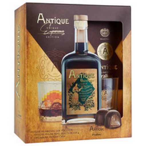 Slika ANTIQUE PELINKOVAC 0,7 l + ČAŠA + PRALINE BADEL