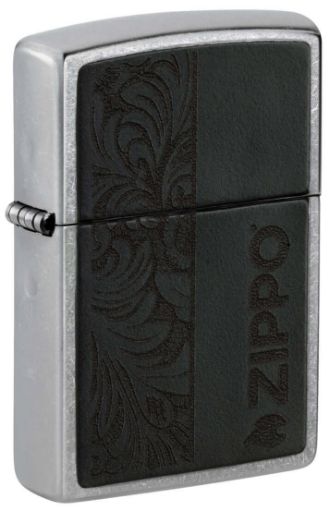 Slika ZIPPO UPALJAČ Black Leather Emblem 46919